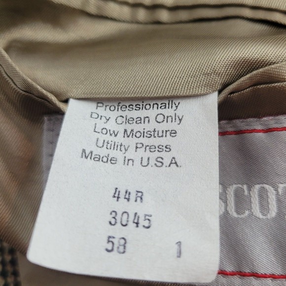 Craig Scott Mens size 44R Brown Tweed Wool Blazer Jacket w/ Elbow Patches Vtg - Picture 5 of 12